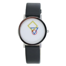 Laden Sie das Bild in den Galerie-Viewer, Aristo Bauhaus Damen Uhr Edelstahl 4D85S Leder schwarz