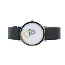 Laden Sie das Bild in den Galerie-Viewer, Aristo Bauhaus Damen Uhr Edelstahl 4D85S Leder schwarz