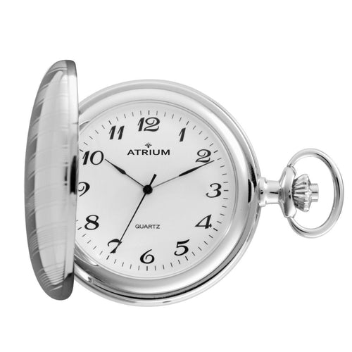 ATRIUM Uhr Taschenuhr silber/weiß Edelstahl A19-80