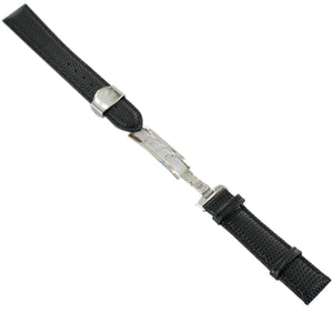Ingersoll Ersatzband für Uhren Leder schwarz Eidechsen Faltschl.18 mm