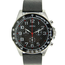 Laden Sie das Bild in den Galerie-Viewer, Aristo Herren Uhr Chronograph Carbon Edelstahl Trophy Spange 4H157