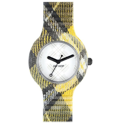 Hip Hop Uhr Silikonuhr Tartan small HWU0375 edinburgh yellow