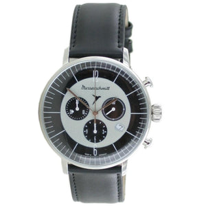 Aristo Herren Messerschmitt Uhr Edelstahl Chronograph ME-4H176 Leder