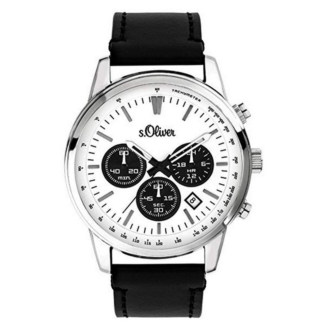 s.Oliver Herren Uhr Armbanduhr Leder SO-3687-LC