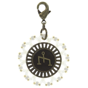 Konplott Anhänger Charm Zodiac Libra/Waage M brass/silver