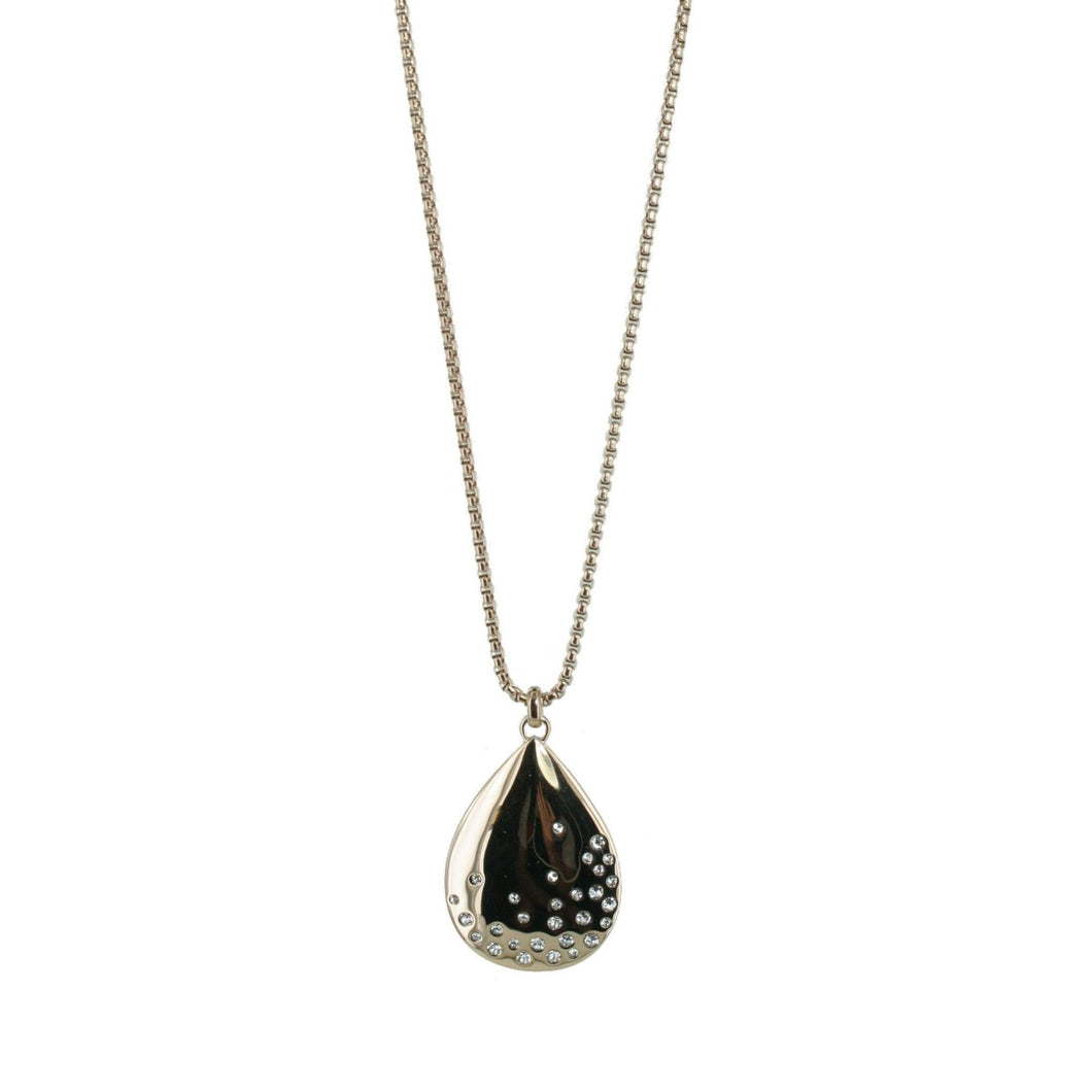 Esprit Damen Kette Edelstahl Zirkonia Teardrop ESNL13379C800