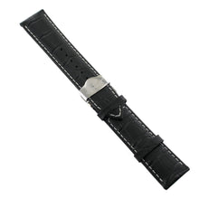 Laden Sie das Bild in den Galerie-Viewer, Ingersoll Ersatzband für Uhren Leder schwarz Kroko Faltschl. 24 mm