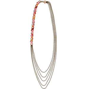 Konplott Halskette Collier lang Alien Caviar pink  / orange