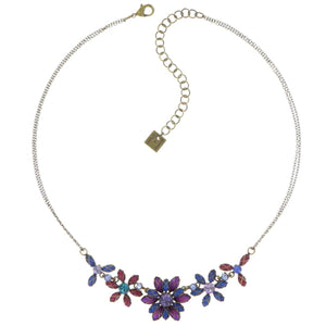 Konplott Kette Collier Psychodahlia blau/lila extra klein