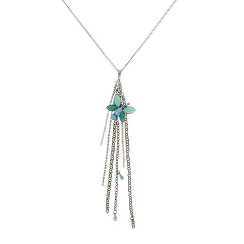Konplott Halskette Collier Spring Waterfalls blau