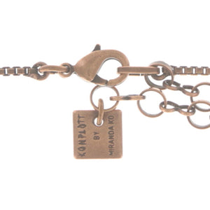 Konplott Kette Collier Chameleon braun / pink  Pink antik