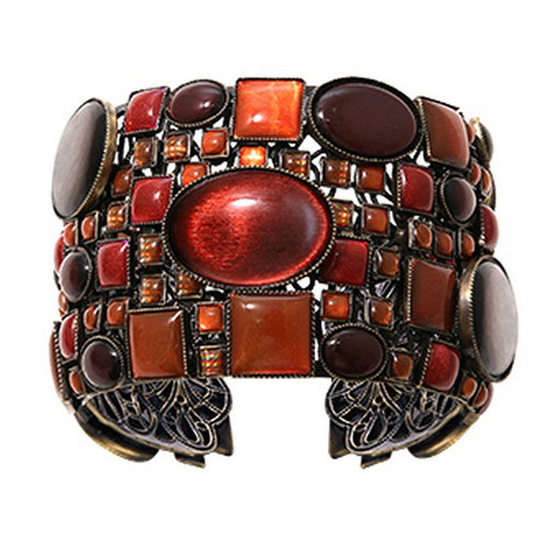 Konplott Armband Armreif Checks Oval brown