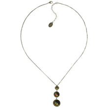 Laden Sie das Bild in den Galerie-Viewer, Konplott Halskette Collier Rivoli Concave green antique medium
