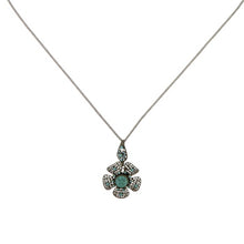 Laden Sie das Bild in den Galerie-Viewer, Konplott Halskette Collier Flamenco green medium antique brass