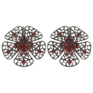 Konplott Ohrringe Brisur Flamenco red large dark antique silver
