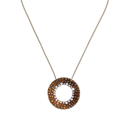 Konplott Halskette Collier Inside Out brown XL antique brass