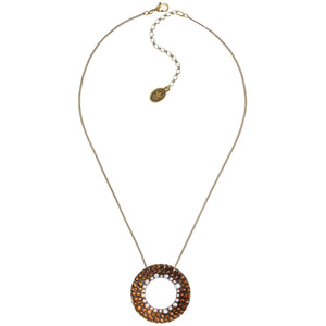 Konplott Halskette Collier Inside Out brown XL antique brass