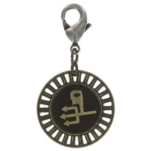 Laden Sie das Bild in den Galerie-Viewer, Konplott Anhänger Charm Zodiac Aquarius/Wassermann S brass/silver