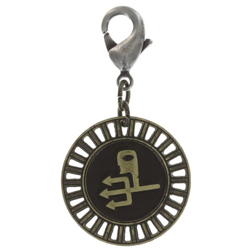 Konplott Anhänger Charm Zodiac Aquarius/Wassermann S brass/silver