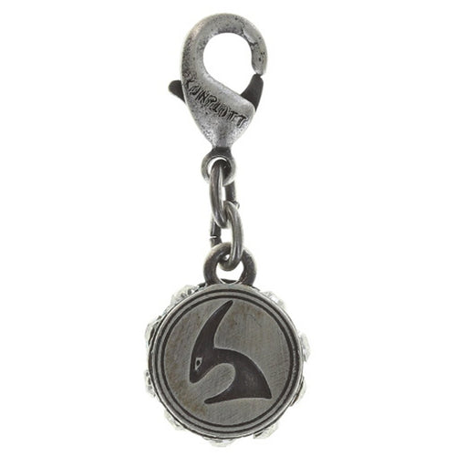 Konplott Anhänger Charm Zodiac Capricorn/Steinbock XS brass/silver Kristalle