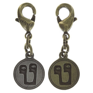 Konplott Anhänger Charm Zodiac Gemini/Zwillinge XS brass/silver