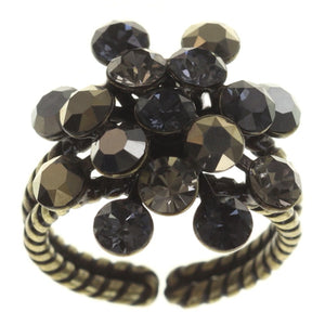 Konplott Ring Magic Fireball black / grey antique brass