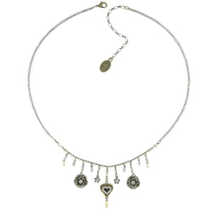 Konplott Kette Collier Burlesque weiß zweifach