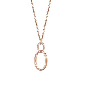 Esprit Damen Kette Collier Edelstahl Rosé Zirkonia ESNL13112C420