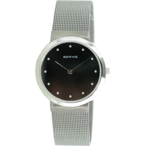Bering Damen Uhr Armbanduhr Slim Classic - 10629-000 sw Meshband