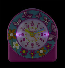 Laden Sie das Bild in den Galerie-Viewer, JACQUES FAREL Kinderwecker Wecker Analog Quarz Mädchen Schmetterling ACW 69 rosa
