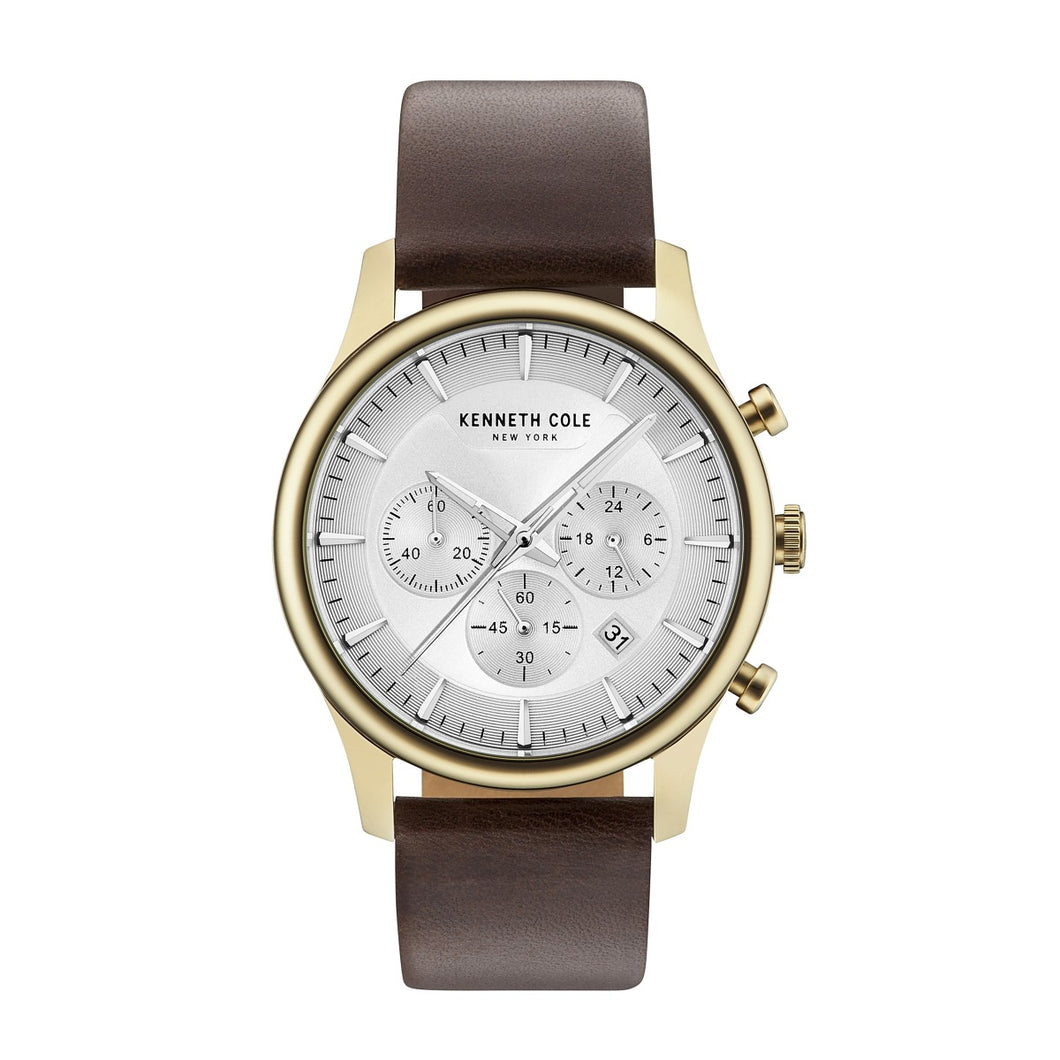Kenneth Cole New York Herren Uhr Armbanduhr Leder KC15106003