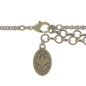 Konplott Kette Collier Checks Oval blue