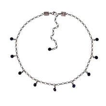 Laden Sie das Bild in den Galerie-Viewer, Konplott Kette Collier Tutui Collection dunkel blau indigo silber