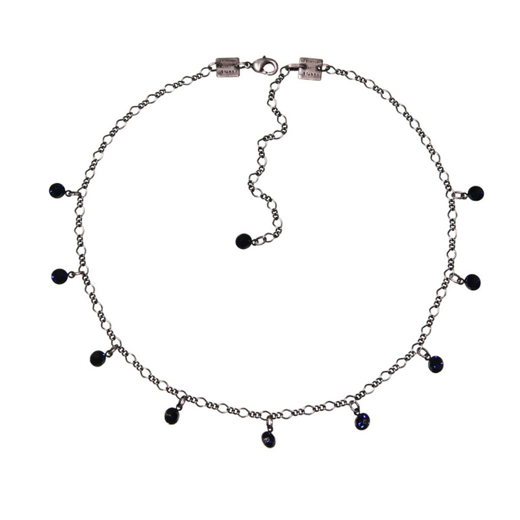 Konplott Kette Collier Tutui Collection dunkel blau indigo silber