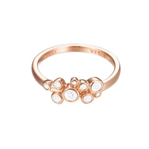 Esprit Damen Ring Silber Rosé Zirkonia Symphony ESRG92843C1