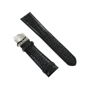 Ingersoll Ersatzband für Uhren Leder schwarz g. Kroko Faltschl. Si 24 mm XL