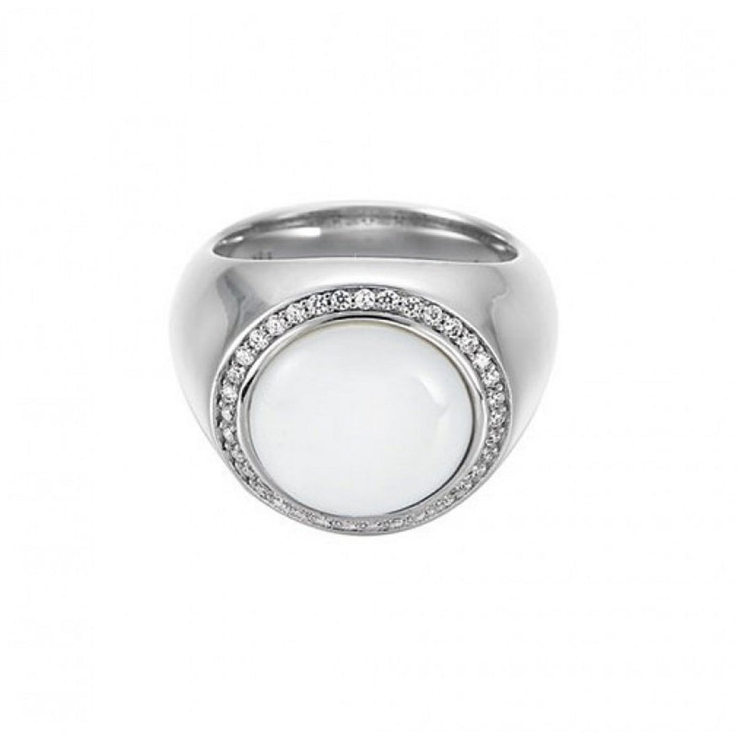 Esprit Damen Ring Silber Zirkonia Ballroom White ESRG91707A1