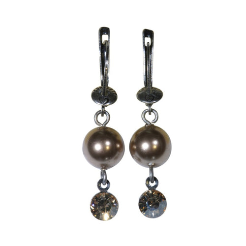 Konplott Ohrringe Ohrhänger Pearl Shadow hängend beige Kristall