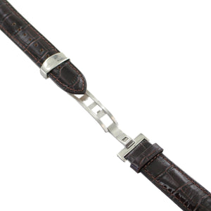 Ingersoll Ersatzband für Uhren Leder braun glänzend Kroko Faltschl. Si 20 mm