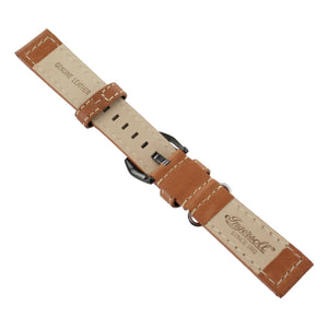 Ingersoll Ersatzband für Uhren Leder hellbraun Nieten Dornschließe SW 22 mm