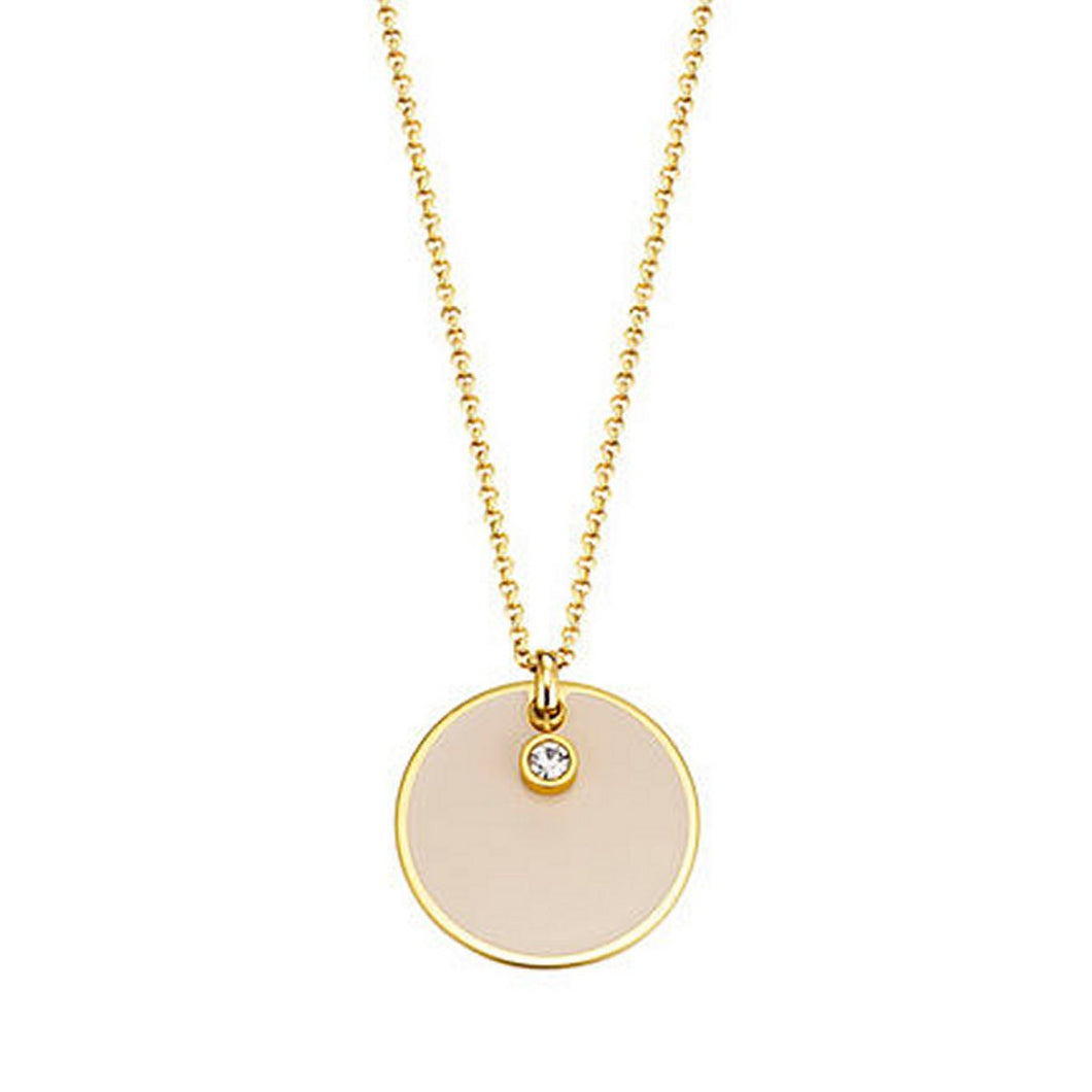 Esprit Damen Kette Edelstahl Gold Zirkonia Fancy ESNL13169B800