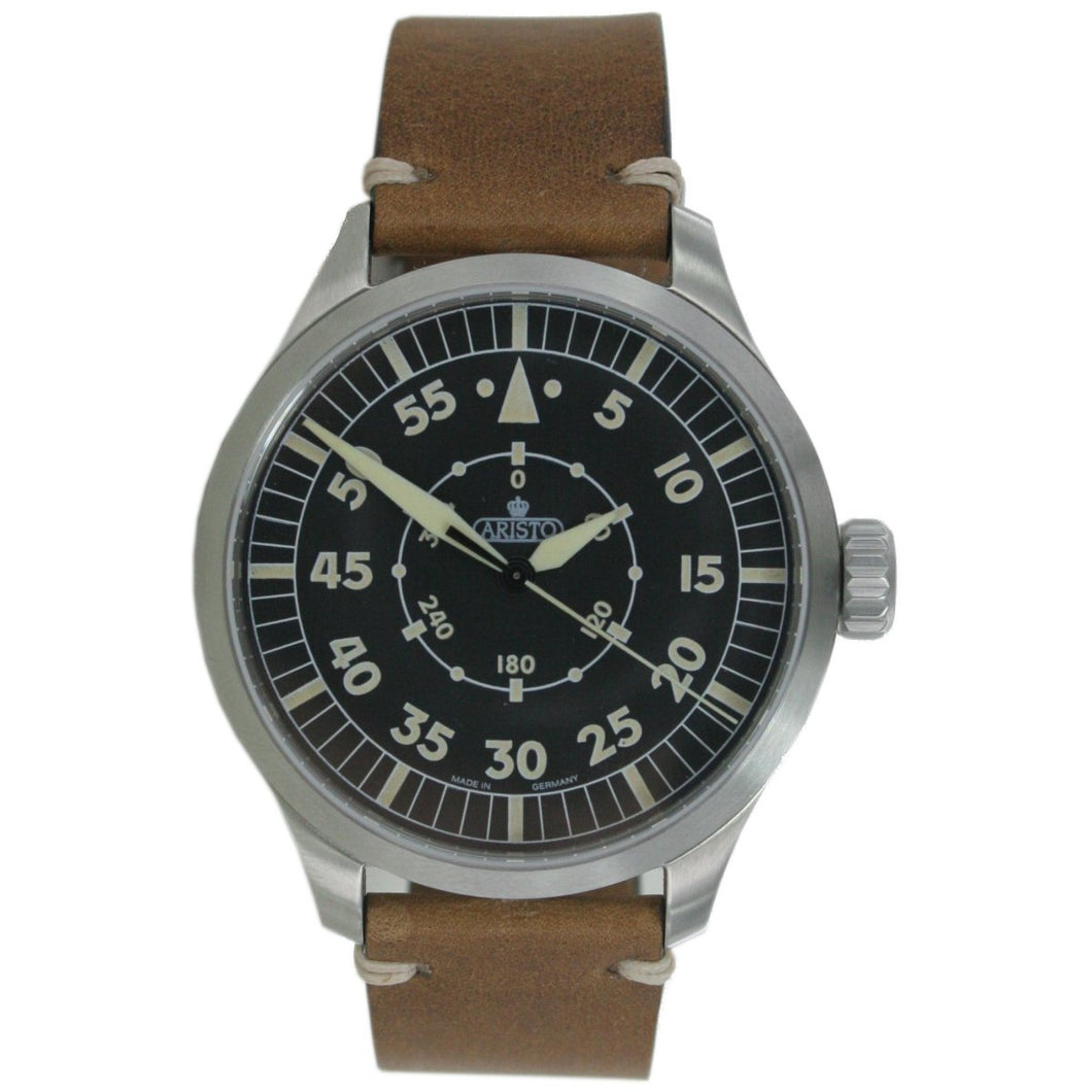 Aristo Herren Uhr Armbanduhr Automatic 7H99 Vintage 47 Navigator Leder