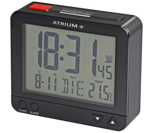 ATRIUM Wecker Digital Funkwecker A760-7 mit Beleuchtung Snooze Datum Temperatur