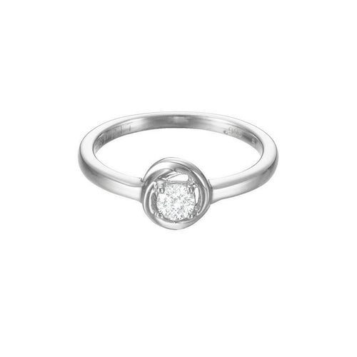 Esprit Damen Ring Silber Zirkonia Twist ESRG92759A1