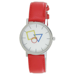 Aristo Bauhaus Unisex Uhr Edelstahl 4D85IR Leder rot