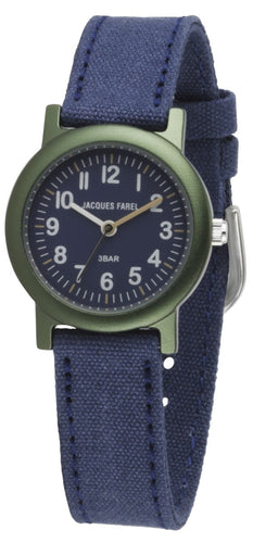 JACQUES FAREL Öko Kinder-Armbanduhr Analog Quarz Jungen ORG 0304 blau