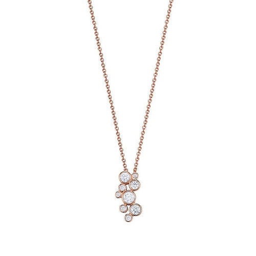 Esprit Damen Kette Collier Silber Rosé Zirkonia Symphony ESNL93226C420