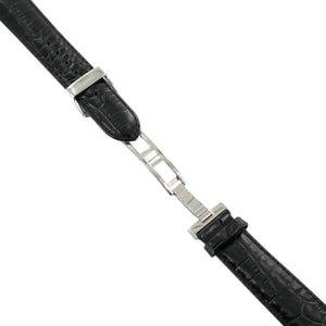 Ingersoll Ersatzband für Uhren Leder schwarz g. Kroko Faltschl. Si 20 mm