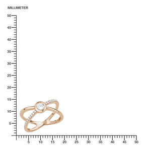 s.Oliver Jewel Damen Ring Silber Roségold Zirkonia X-Ring 201514