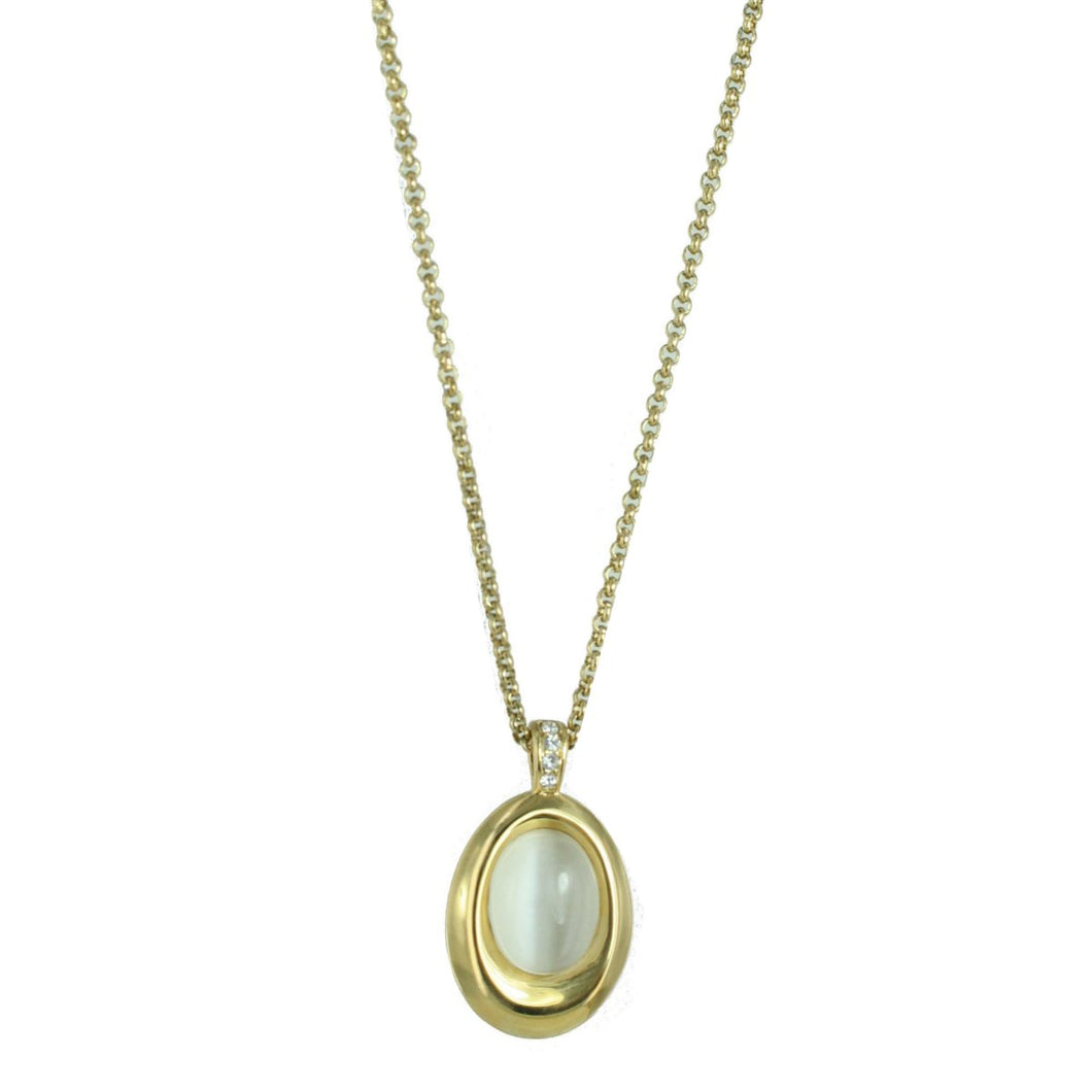 Esprit Damen Kette Collier Edelstahl Gold ESNL13354B420